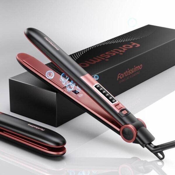 Powerful Negative Ion Ceramic Hair Straightener, 6 Temp Settings, 15s Fast Heat, 2-in-1 for Straightening & Curling - Image 7