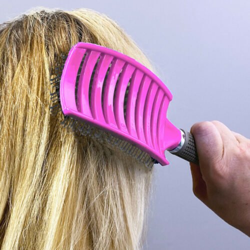 Anti Static Bending Nylon Women's Wet Curly Tangled Hair Brush Styling Tool