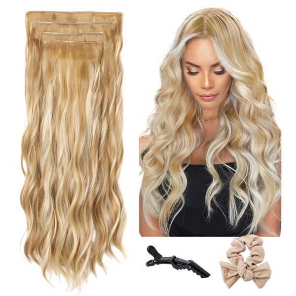Holdbalance Clip-In Long Straight or Wavy Synthetic Hair Extensions Natural Soft Blend - Image 4