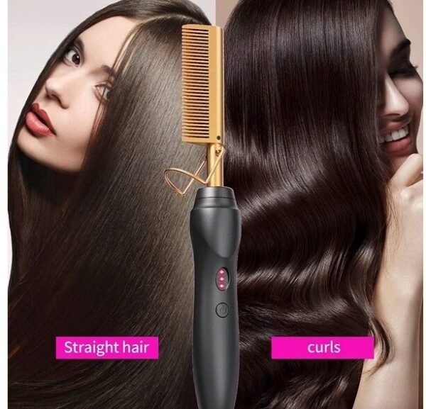 Hair Straightener Comb Pro Electric Beard Straightening Comb Heat Hot Comb Press - Image 2